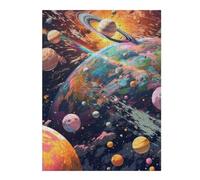 Puzzle 1000pcs(52x38cm) pour Adolescents Colorful Cosmic Planets Puzzles pour Adultes Jeux Relaxants Cadeau d'anniversaire Stimule Le Cerveau 1000pcs(52x38cm)