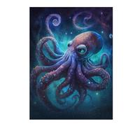 Puzzle 1000pcs(52x38cm) pour Adolescents Galactic Octopus Art Print -1 Puzzle pour Adultes Jeu Manuel Défi Difficile Interaction Parent-Enfant 1000pcs(52x38cm)
