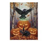 Puzzle 1000pcs(52x38cm) pour Adolescents Halloween Forest Scene Puzzle pour Adultes Jeu Manuel Défi Difficile Interaction Parent-Enfant 1000pcs(52x38cm)