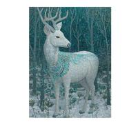 Puzzle 1000pcs(52x38cm) pour Adolescents Magical Forest Deer Artwork Puzzle pour Adultes Jeu Manuel Décoration Parfaite Cadeaux d'anniversaire Et Cadeaux Uniques 1000pcs(52x38cm)