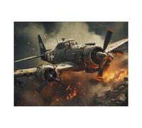 Puzzle 1000pcs(52x38cm) pour Adolescents Warplane in Action-2 Puzzle Jeux De Famille Décoration Idéale, Cadeau Parfait pour Toute La Famille 1000pcs(52x38cm)