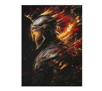 Puzzle 1000pcs(52x38cm) pour Adolescents Warrior Armor with Fire Effect Puzzle pour Adultes Jeu Manuel Défi Difficile Interaction Parent-Enfant 1000pcs(52x38cm)
