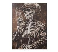Puzzle 1000pcs(52x38cm) pour Adolescents Western Skeleton Smoking Art Print Puzzles pour Adultes Jeux Relaxants Anti-Stress Cadeaux Uniques pour Anniversaire Et Noël 1000pcs(52x38cm)