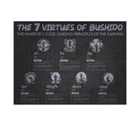 Puzzle 1000pcs(52x38cm) pour Adultes 7 Virtues of Bushido - Samurai Code for Success Puzzle Casse-tête Jeu Anti-Stress Idée Cadeau Originale pour Un Anniversaire Ou Autre 1000pcs(52x38cm)