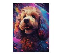Puzzle 1000pcs(52x38cm) pour Adultes Colorful Poodle Portrait Jeu De Puzzle Casse-tête pour S'amuser en Famille Et Stimuler Le Cerveau 1000pcs(52x38cm)