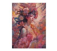Puzzle 1000pcs(52x38cm) pour Adultes Fantasy Artwork Woman with Phoenix Wings Adolescents Puzzles Casse-tête Jeu De Réflexion Assemblage De Motifs pour Anniversaire, Noël 1000pcs(52x38cm)