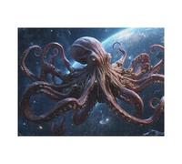 Puzzle 1000pcs(52x38cm) pour Adultes Galactic Octopus Encounter Puzzle pour Adultes Jeux Relaxants Vacances À La Maison Tuer Le Temps Faire Travailler Le Cerveau 1000pcs(52x38cm)