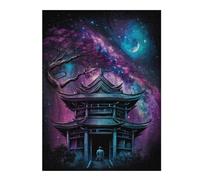 Puzzle 1000pcs(52x38cm) pour Adultes Serene Pagoda Under Celestial Sky Adolescents Puzzles Casse-tête Jeu De Réflexion Assemblage De Motifs pour Anniversaire, Noël 1000pcs(52x38cm)