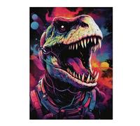 Puzzle 1000pcs(52x38cm) pour Adultes Space Dinosaur Adventure -18 Jeu De Puzzle Casse-tête pour S'amuser en Famille Et Stimuler Le Cerveau 1000pcs(52x38cm)