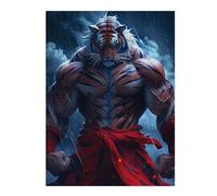Puzzle 1000pcs(52x38cm) Powerful Tiger Warrior Artwork Puzzles pour Adultes - Jouets Anti-Stress - Améliorez Vos Souvenirs - Offrez-Les en Cadeau À Toute La Famille 1000pcs(52x38cm)
