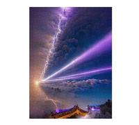 Puzzle 1000pcs(52x38cm) Snowy Mountain Light Show Puzzles pour Adolescents Jouets Anti-Stress Une Œuvre d'art Cadeaux Uniques pour Un Anniversaire Et Noël 1000pcs(52x38cm)