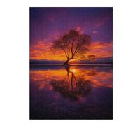 Puzzle 1000pcs(52x38cm) Sunset Reflections Nature's Artistry Puzzles pour Adolescents Jouets Anti-Stress Une Œuvre d'art Cadeaux Uniques pour Un Anniversaire Et Noël 1000pcs(52x38cm)