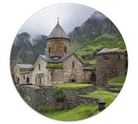 Puzzle 1000pcs (67.5x67.5cm) pour Adultes Ancien monastère en Pierre, Style Architectural médiéval,pour Femmes Et Hommes,Planche en Bois,Verrouillage De Précision