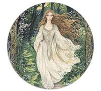 Puzzle 1000pcs (67.5x67.5cm) pour Adultes Belle fée with Ferns,pour Femmes Et Hommes,Planche en Bois,Verrouillage De Précision Style d'art Populaire Fantastique et onirique