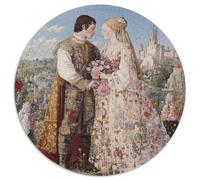 Puzzle 1000pcs (67.5x67.5cm) pour Adultes Château et Fleurs,pour Femmes Et Hommes,Planche en Bois,Verrouillage De Précision Belle Histoire d'amour
