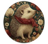 Puzzle 1000pcs (67.5x67.5cm) pour Adultes Hérisson Poilu, Fleurs Sauvages d'automne,pour Femmes Et Hommes,Planche en Bois,Verrouillage De Précision Paysage Rural