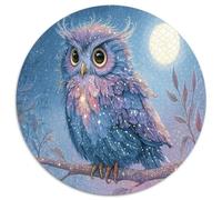 Puzzle 1000pcs (67.5x67.5cm) pour Adultes Hibou,pour Femmes Et Hommes,Planche en Bois,Verrouillage De Précision Starlight Full Lune