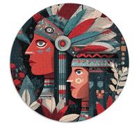 Puzzle 1000pcs (67.5x67.5cm) pour Adultes Illustration de Motifs aborigènes,pour Femmes Et Hommes,Planche en Bois,Verrouillage De Précision