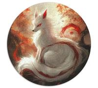 Puzzle 1000pcs (67.5x67.5cm) pour Adultes Nine-Tailed Renard,pour Femmes Et Hommes,Planche en Bois,Verrouillage De Précision Magic Forêt