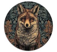Puzzle 1000pcs (67.5x67.5cm) pour Adultes Noble Renard,pour Femmes Et Hommes,Planche en Bois,Verrouillage De Précision Moyen-âge Forest Ambiance