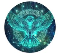 Puzzle 1000pcs (67.5x67.5cm) pour Adultes Turquoise,pour Femmes Et Hommes,Planche en Bois,Verrouillage De Précision Faucon