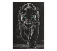 Puzzle 1000pcs(75x50cm) Black Panther Scratchboard Art Print Puzzle Jeux Relaxants, Assemblage De Motifs, Idéal comme Cadeau pour Toute La Famille 1000pcs(75x50cm)