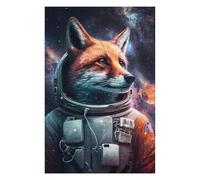 Puzzle 1000pcs(75x50cm) Fox Astronaut in Space Suit Puzzle pour Adultes, Jeu De Réflexion, Cadeau d'anniversaire, Cadeaux Uniques pour Un Anniversaire Ou Noël 1000pcs(75x50cm)
