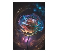 Puzzle 1000pcs(75x50cm) Glowing Rose Wall Art Print Puzzles pour Adolescents Jouets Anti-Stress Une Œuvre d'art Cadeaux Uniques pour Un Anniversaire Et Noël 1000pcs(75x50cm)
