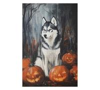 Puzzle 1000pcs(75x50cm) Halloween Wolf Painting Artwork Puzzle Jeux Relaxants, Assemblage De Motifs, Idéal comme Cadeau pour Toute La Famille 1000pcs(75x50cm)