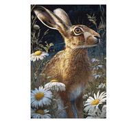 Puzzle 1000pcs(75x50cm) Hare in Daisy Field Puzzles pour Adolescents Jouets Anti-Stress Une Œuvre d'art Cadeaux Uniques pour Un Anniversaire Et Noël 1000pcs(75x50cm)