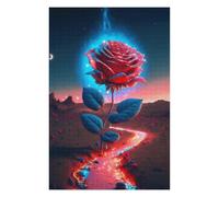 Puzzle 1000pcs(75x50cm) pour Adolescents Enchanted Glowing Rose Pathway Puzzles pour Adultes Jeux De Détente Découpe De Précision Cadeaux Anti-Stress 1000pcs(75x50cm)