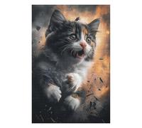 Puzzle 1000pcs(75x50cm) pour Adolescents Explosive Cat Action Puzzle pour Adultes Jeu Manuel Décoration Parfaite Cadeaux d'anniversaire Et Cadeaux Uniques 1000pcs(75x50cm)