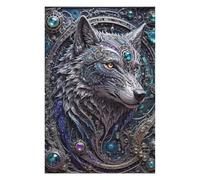 Puzzle 1000pcs(75x50cm) pour Adolescents Futuristic Steampunk Wolf Puzzle Jeux De Famille Décoration Idéale, Cadeau Parfait pour Toute La Famille 1000pcs(75x50cm)