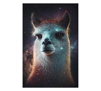 Puzzle 1000pcs(75x50cm) pour Adolescents Galactic Llama Portrait Puzzles pour Adultes Jeu Familial Analyse Et Logique comme Cadeaux pour Toute La Famille 1000pcs(75x50cm)