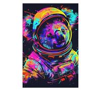 Puzzle 1000pcs(75x50cm) pour Adolescents Koala Astronaut Space Suit Art Print Puzzles pour Adultes Jeux Relaxants Cadeau d'anniversaire Stimule Le Cerveau 1000pcs(75x50cm)