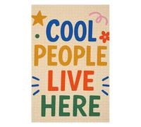 Puzzle 1000pcs(75x50cm) pour Adultes Cool People Live Here Typography Art Puzzle Casse-tête Jeu Anti-Stress Idée Cadeau Originale pour Un Anniversaire Ou Autre 1000pcs(75x50cm)