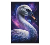 Puzzle 1000pcs(75x50cm) pour Adultes Cosmic Swan Art Print-6 Adolescents Puzzles Casse-tête Jeu De Réflexion Assemblage De Motifs pour Anniversaire, Noël 1000pcs(75x50cm)