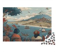 Puzzle 1000pcs (75x50cm) pour Adultes Costumes Traditionnels des peuples autochtones,pour Femmes Et Hommes,Planche en Bois,Verrouillage De Précision Explorateur Portugais