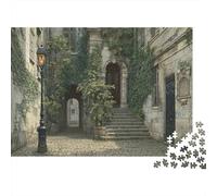 Puzzle 1000pcs (75x50cm) pour Adultes Cour Parisienne de la Fin du XIXe siècle,pour Femmes Et Hommes,Planche en Bois,Verrouillage De Précision