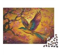 Puzzle 1000pcs (75x50cm) pour Adultes De Superbes Oiseaux planent gracieusement sous Un Coucher de Soleil Flamboyant,pour Femmes Et Hommes,Planche en Bois,Verrouillage De Précision