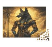 Puzzle 1000pcs (75x50cm) pour Adultes Divinités égyptiennes,pour Femmes Et Hommes,Planche en Bois,Verrouillage De Précision Symboles Anciens