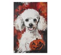 Puzzle 1000pcs(75x50cm) pour Adultes Halloween Poodle Art Print Adolescents Puzzles Jeux De Détente Cadeaux pour Femmes Cadeaux d'anniversaire Uniques 1000pcs(75x50cm)