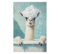 Puzzle 1000pcs(75x50cm) pour Adultes Llama Bath Time Puzzle Casse-tête Jeu Anti-Stress Idée Cadeau Originale pour Un Anniversaire Ou Autre 1000pcs(75x50cm)