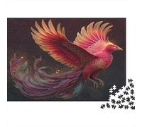 Puzzle 1000pcs (75x50cm) pour Adultes Phénix,pour Femmes Et Hommes,Planche en Bois,Verrouillage De Précision Déploie tes Ailes et Vole
