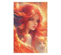 Puzzle 1000pcs(75x50cm) pour Adultes Phoenix Woman with Cat -1 Adolescents Puzzles Jeux De Détente Cadeaux pour Femmes Cadeaux d'anniversaire Uniques 1000pcs(75x50cm)