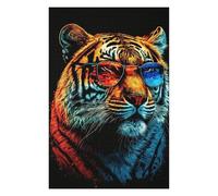 Puzzle 1000pcs(75x50cm) Stylish Tiger Sunglasses Art Print Puzzles pour Adolescents, Jouets À Monter Soi-même, Analyse Et Logique, Parfaits comme Cadeaux pour Toute La Famille 1000pcs(75x50cm)
