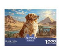 Puzzle 1000pcs Chien Mignon Cocker Spaniel dans Un Paysage pittoresque Jeu éducatif et détendu pour Adultes et Adolescents 38x26 cm
