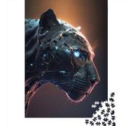 Puzzle 1000pcs visage panthère adulte cadeau Halloween puzzle adulte décoration maison jouets puzzle 1000pcs (75x50cm)