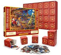 Puzzle 1008 PièCes, Calendrier De L’Avent De NoëL 2024, Puzzles De NoëL, Calendrier De L’Avent 2024, Calendrier De L’Avent 24 Jours Compte à Rebours Puzzles Cadeaux Pour Adultes Enfants (JR2069)