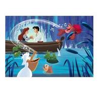 Puzzle 104 pieces ariel la petite sirene et son prince : promenade amoureuse dans une barque - puzzle enfant clementoni disney